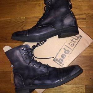 Bed Stu Troop Leather Combat Boots Men Sz 10.5 NEW